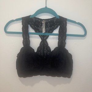 LOT of 3 Black Lace Bralettes - 2 Free People (M) (S) - 1 Mudd (M)